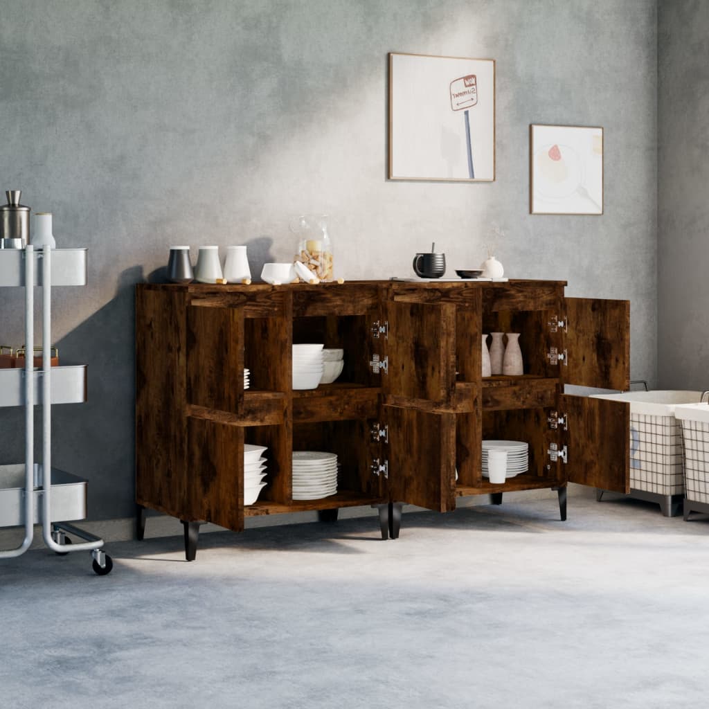 Komode 2 kom boja dimljenog hrasta 60x35x70cm konstruirano drvo