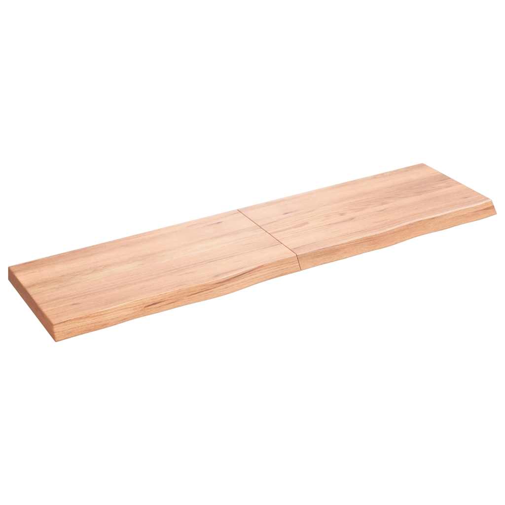 Kupaonska radna ploča svjetlosmeđa 120x30x(2-4) cm masivno drvo