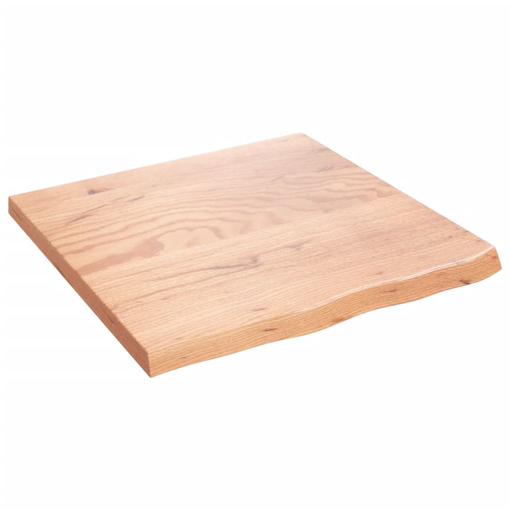 Stolna ploča svjetlosmeđa 60x60x(2-4) cm tretirana hrastovina