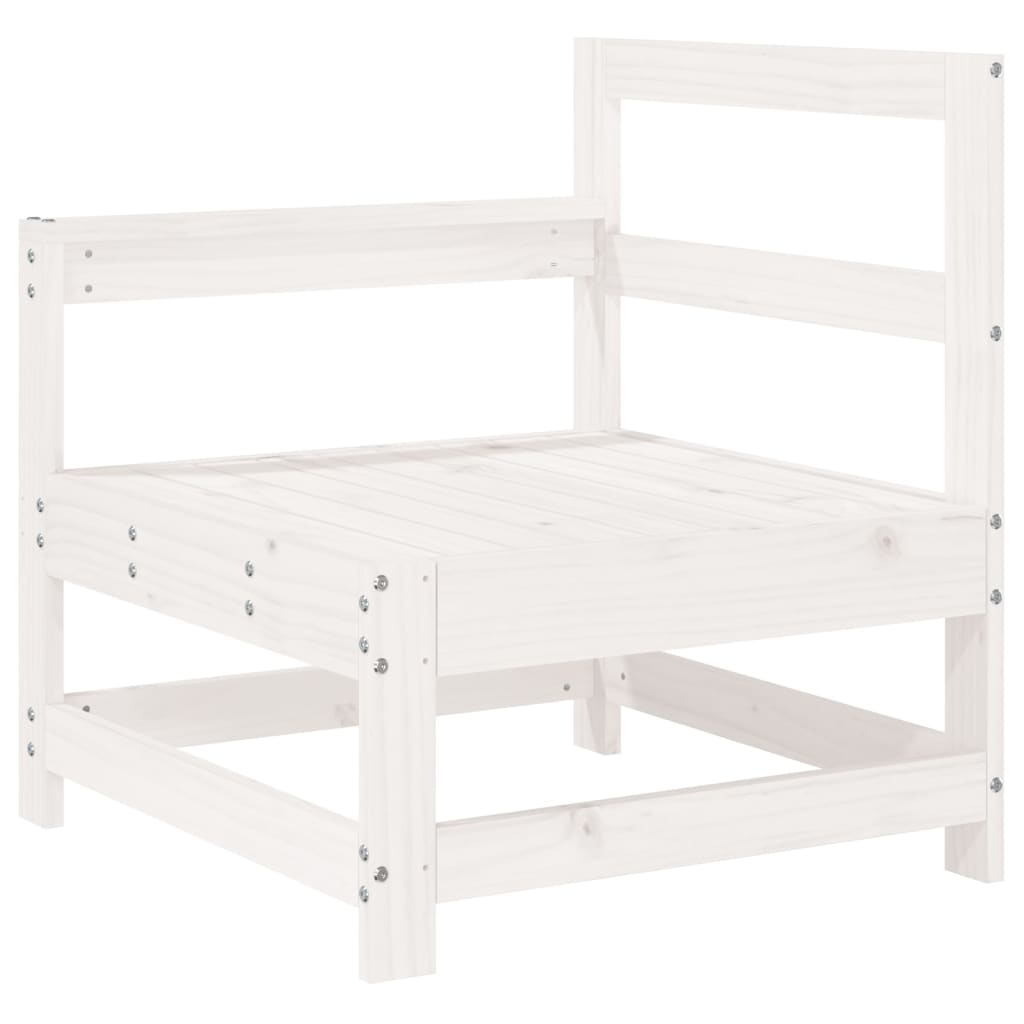 10-dijelna vrtna garnitura bijela od masivne borovine