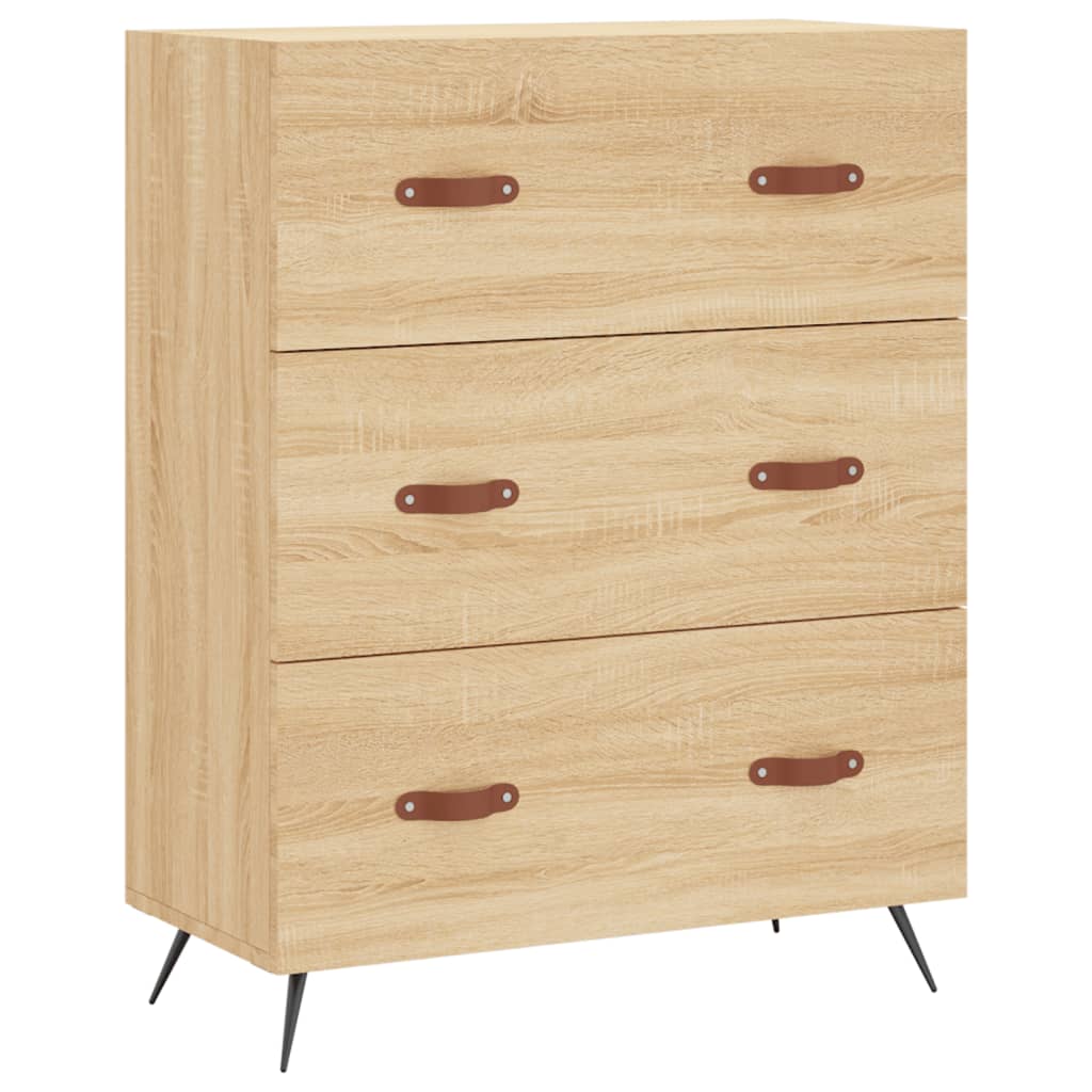 Komoda boja hrasta sonome 69,5 x 34 x 90 cm konstruirano drvo Smeđa