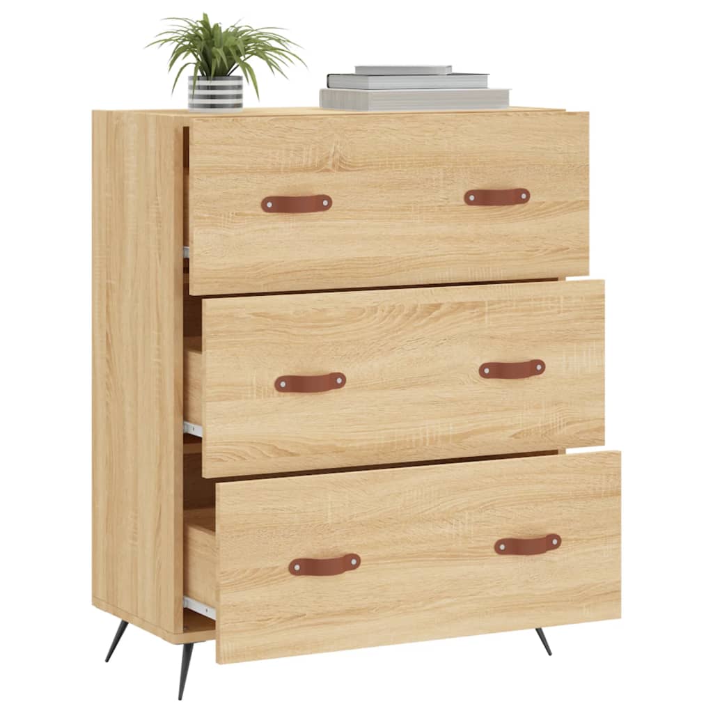 Komoda boja hrasta sonome 69,5 x 34 x 90 cm konstruirano drvo Smeđa