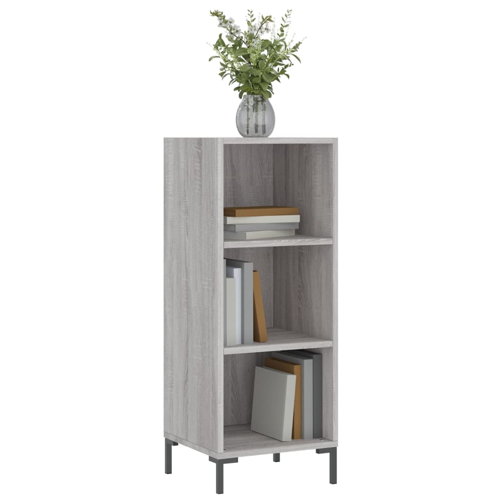 Komoda boja hrasta sonome 34,5x32,5x90 cm konstruirano drvo Siva