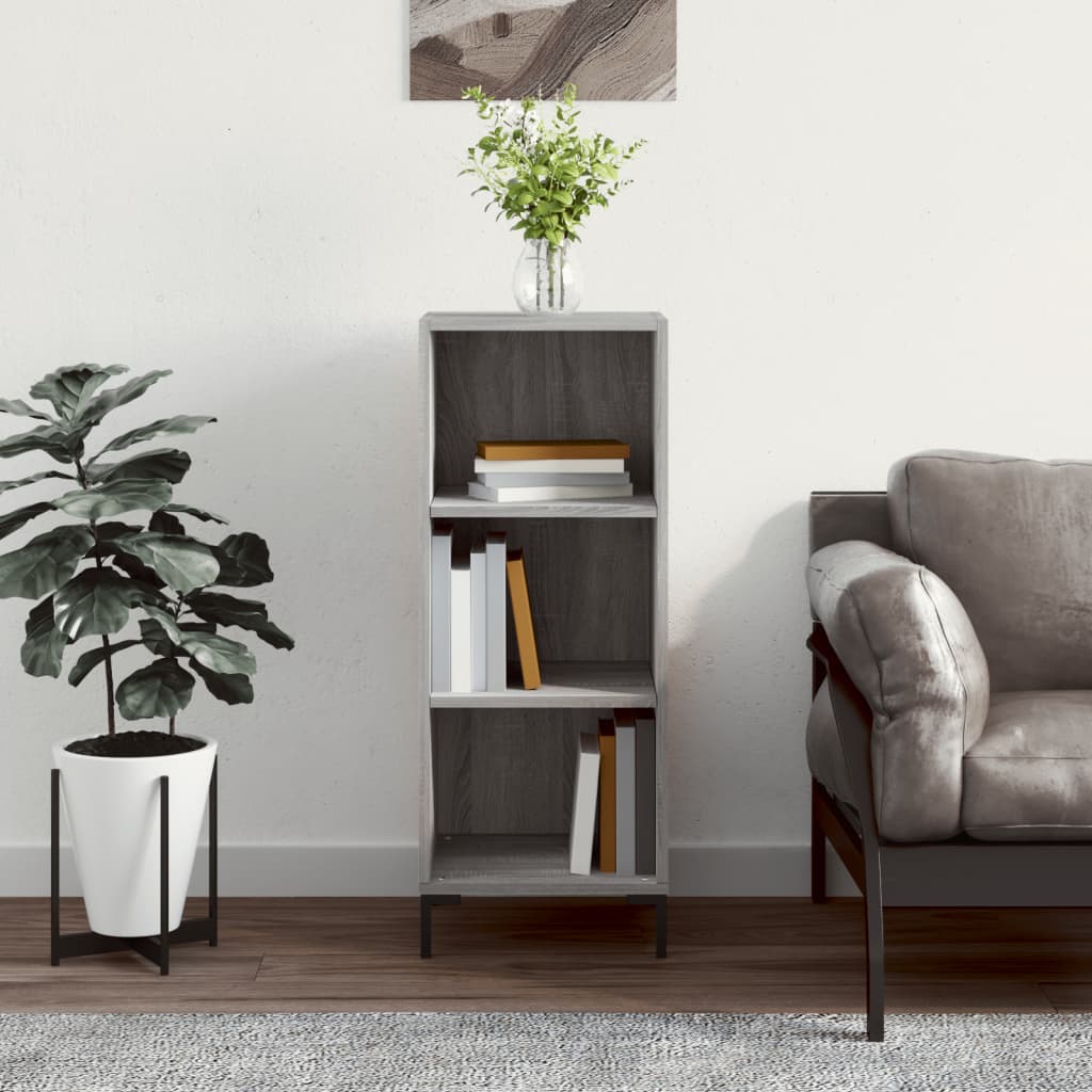 Komoda boja hrasta sonome 34,5x32,5x90 cm konstruirano drvo Siva