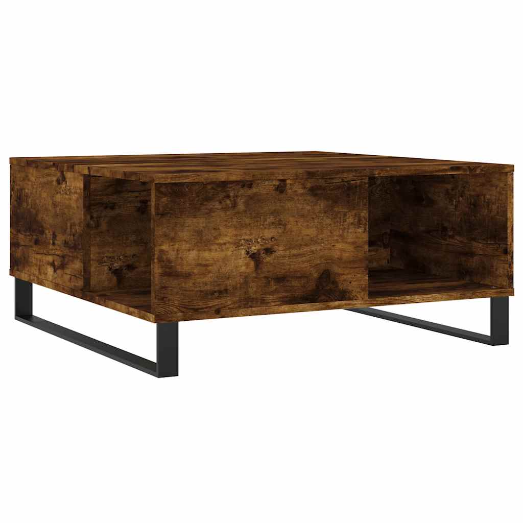 Stolić za kavu boja hrasta 80 x 80 x 36,5 cm konstruirano drvo Smeđa