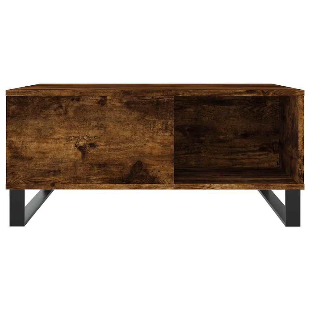 Stolić za kavu boja hrasta 80 x 80 x 36,5 cm konstruirano drvo Smeđa