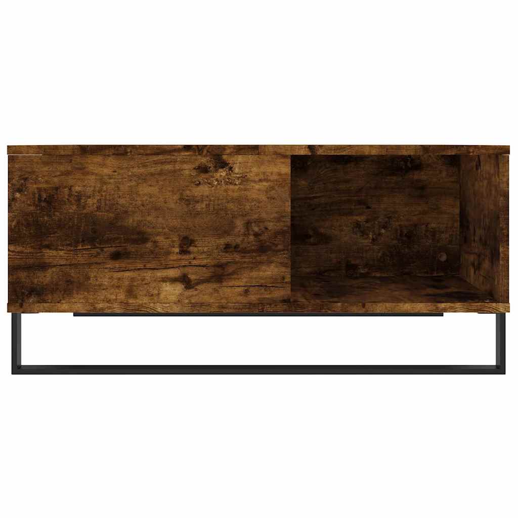 Stolić za kavu boja hrasta 80 x 80 x 36,5 cm konstruirano drvo Smeđa