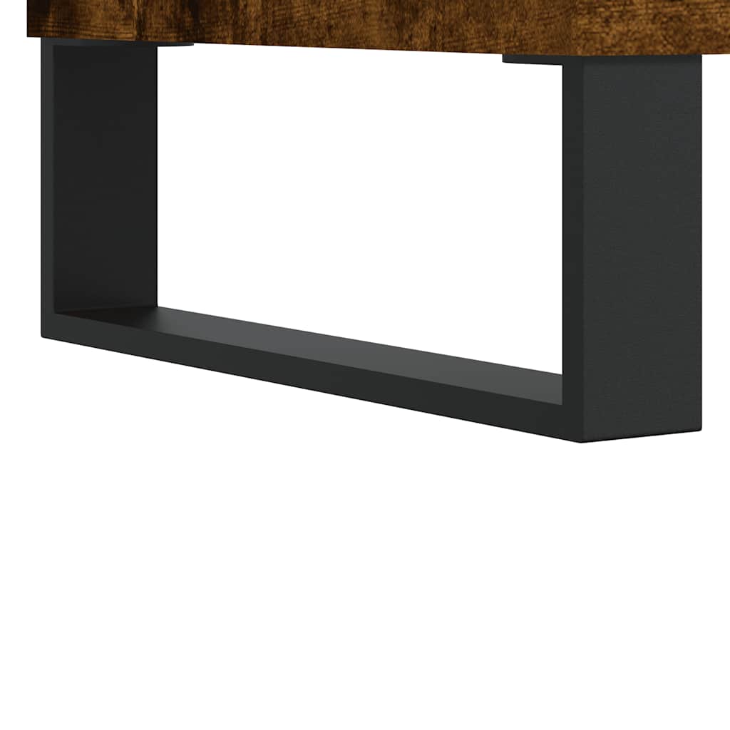 Stolić za kavu boja hrasta 80 x 80 x 36,5 cm konstruirano drvo Smeđa