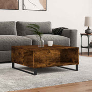 Stolić za kavu boja hrasta 80 x 80 x 36,5 cm konstruirano drvo Smeđa