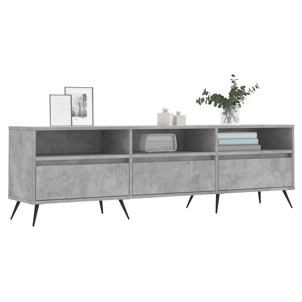 TV ormarić boja betona 150x30x44,5 cm od konstruiranog drva Siva