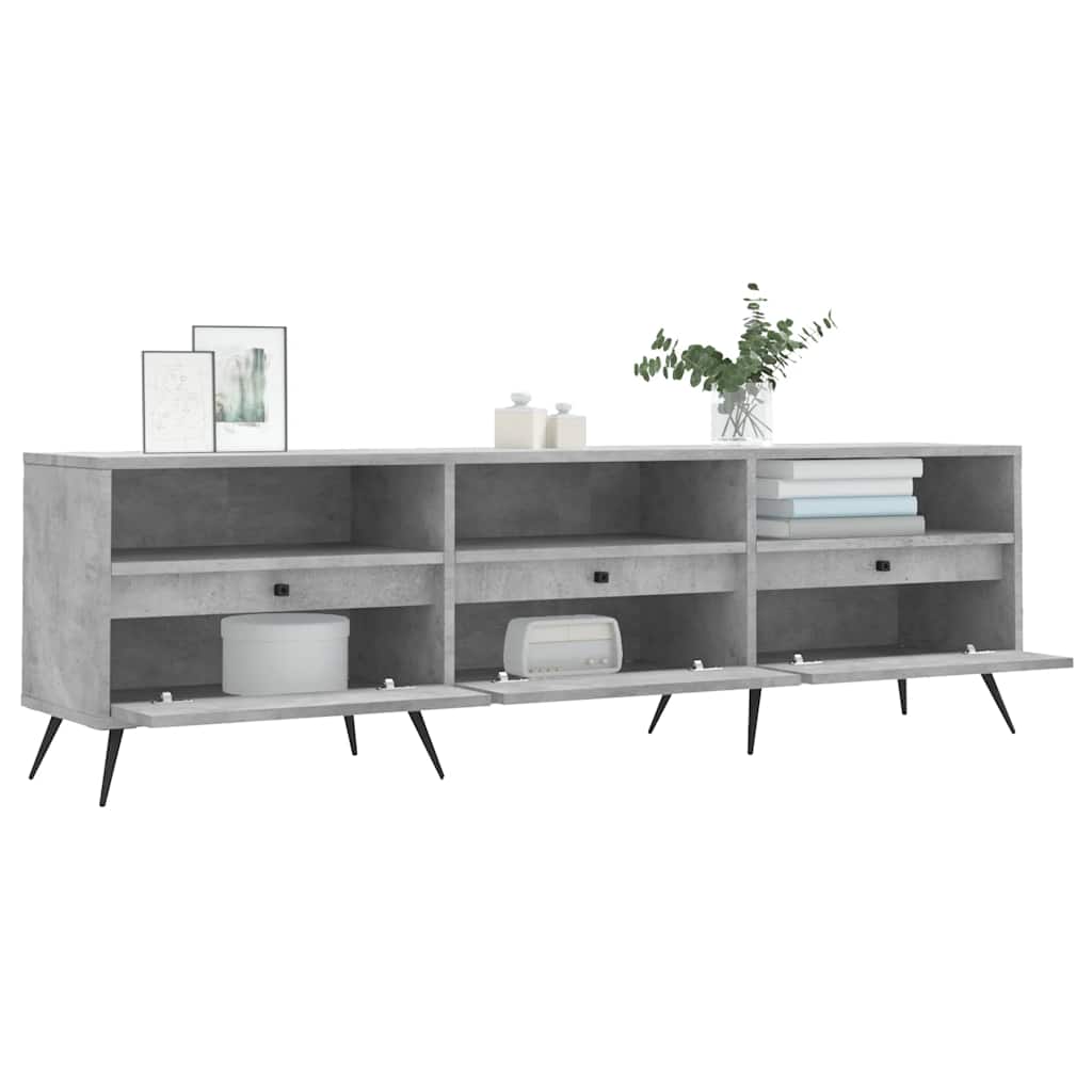 TV ormarić boja betona 150x30x44,5 cm od konstruiranog drva Siva