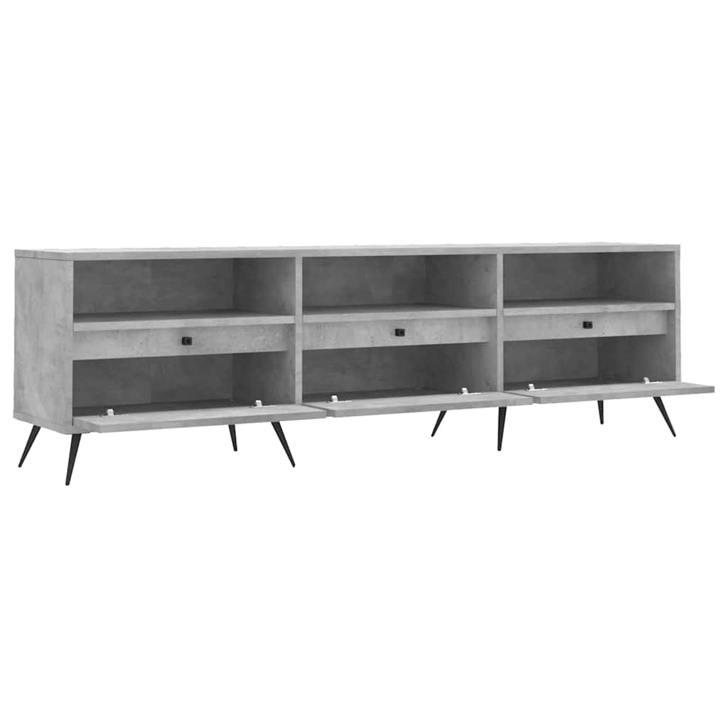 TV ormarić boja betona 150x30x44,5 cm od konstruiranog drva Siva