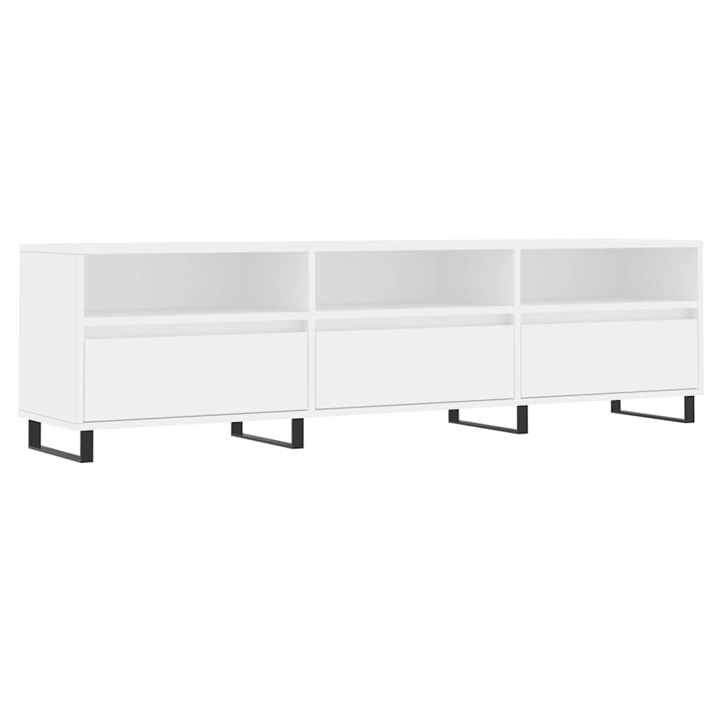 TV ormarić bijeli 150x30x44,5 cm od konstruiranog drva Bijela