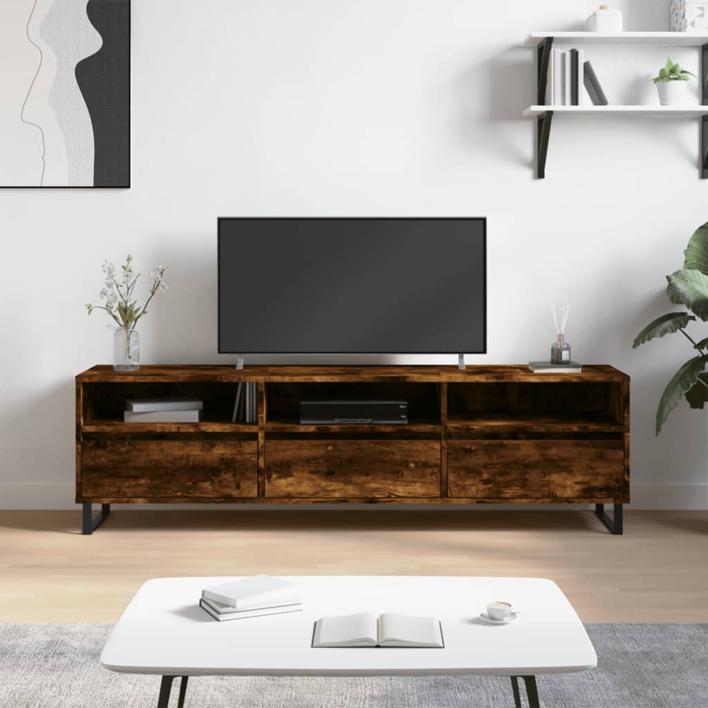 TV ormarić boja dimljenog hrasta 150x30x44,5 cm Smeđa