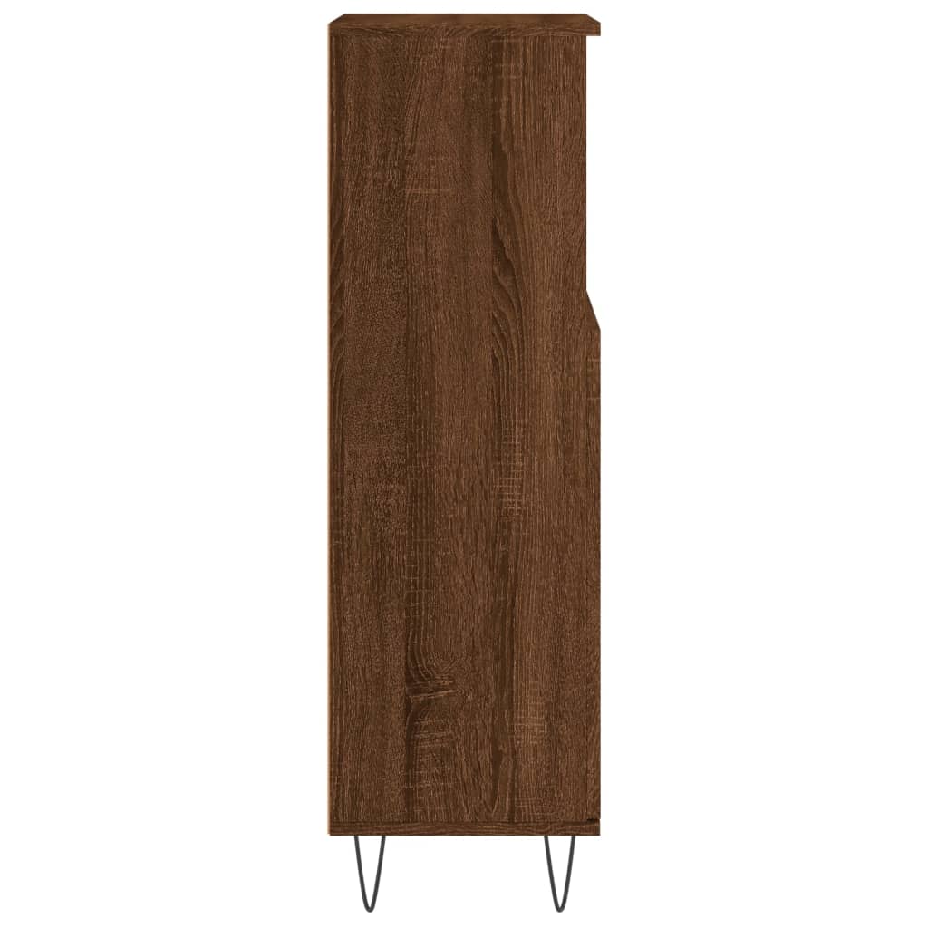 Kupaonski ormarić boja hrasta 30x30x100 cm konstruirano drvo Smeđa