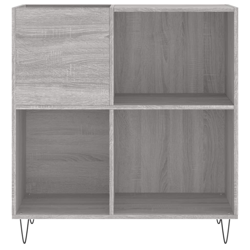 Ormarić za ploče boja hrasta 84,5x38x89 cm konstruirano drvo Siva