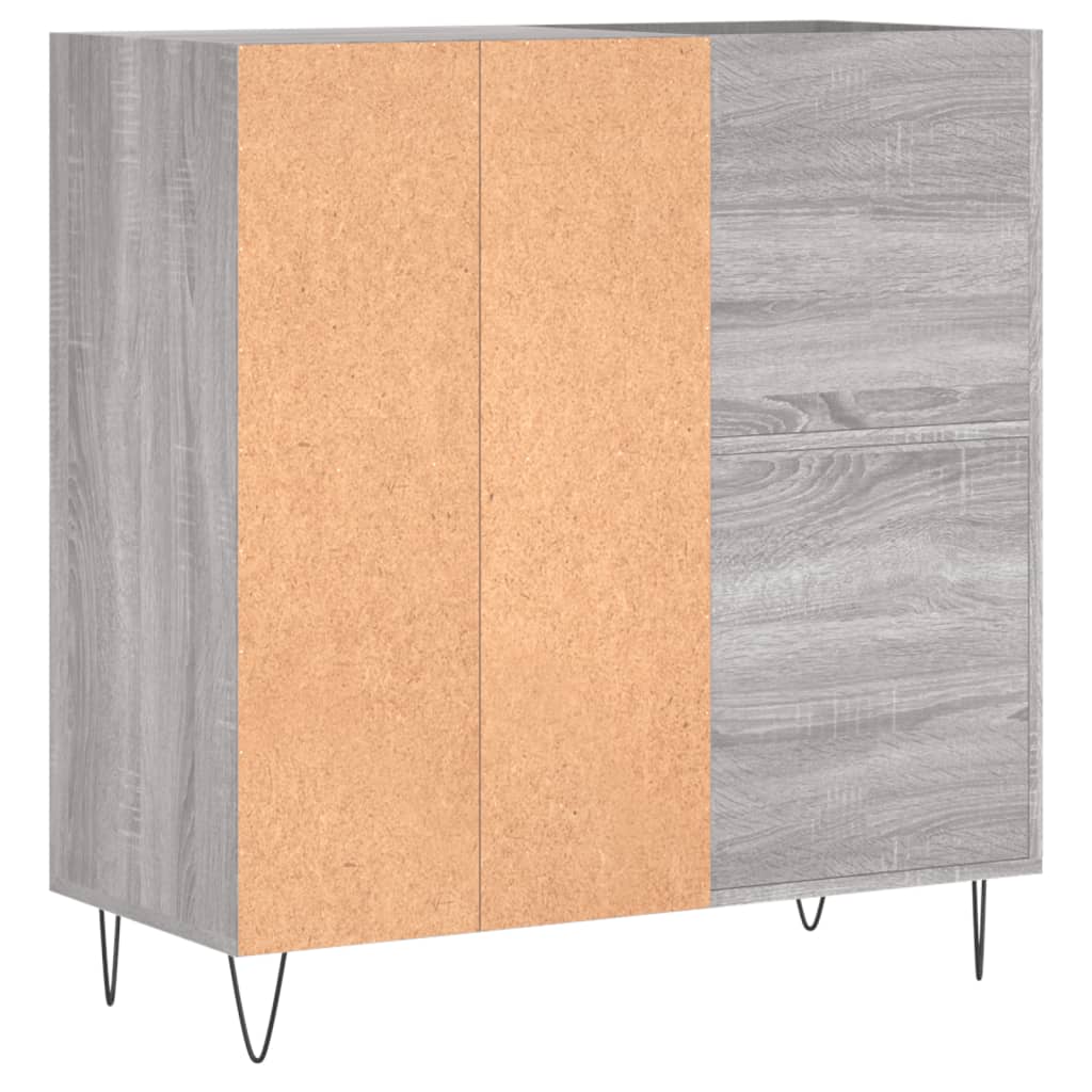 Ormarić za ploče boja hrasta 84,5x38x89 cm konstruirano drvo Siva