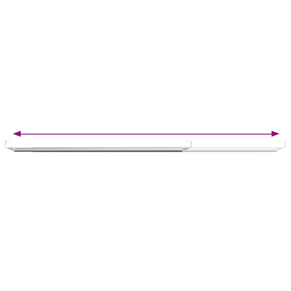 Karniše 2 kom bijelo-srebrne 60-105 cm aluminijske
