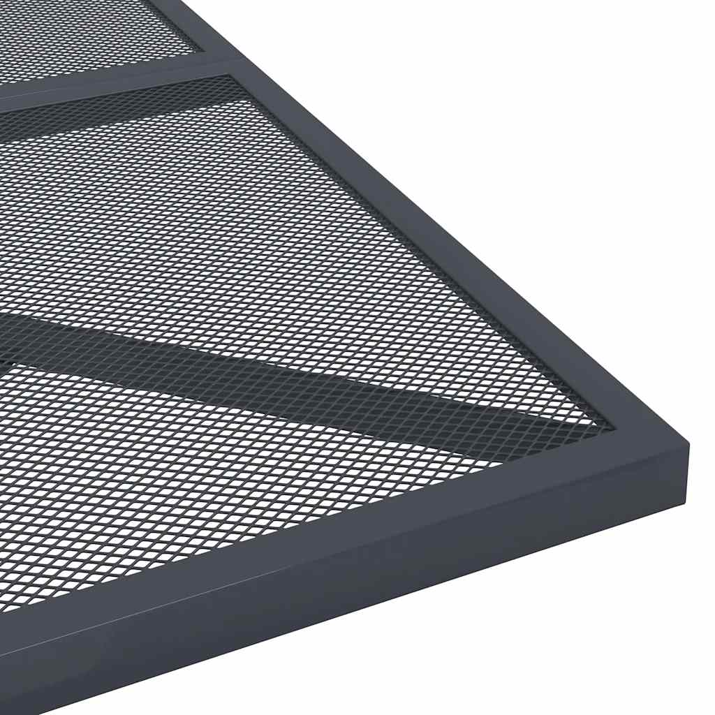 5-dijelni vrtni blagovaonski set antracit čelični Antracitno siva Dužina stola 80 cm