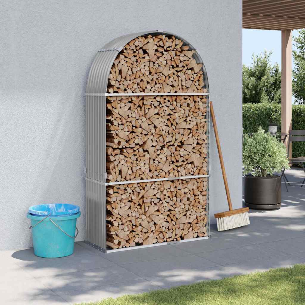 Držač za cjepanice svjetlosivi 120x45x210 cm pocinčani čelik