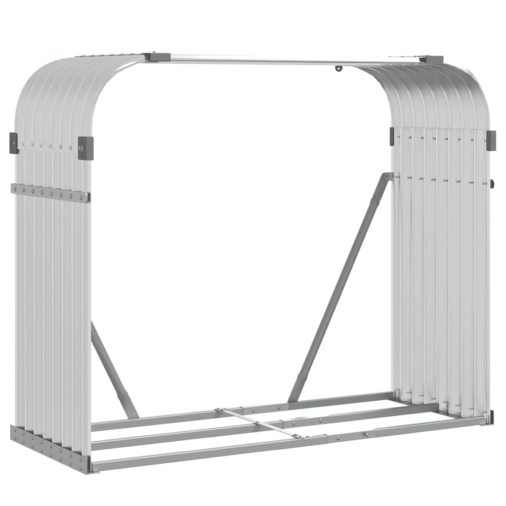 Držač za cjepanice srebrni 120x45x100 cm od pocinčanog čelika