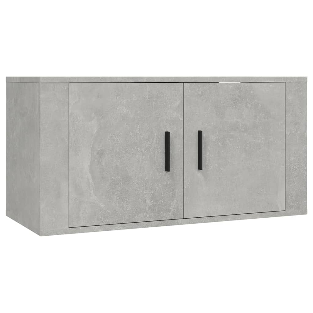 Zidni TV ormarići 3 kom siva boja betona 80x34,5x40 cm