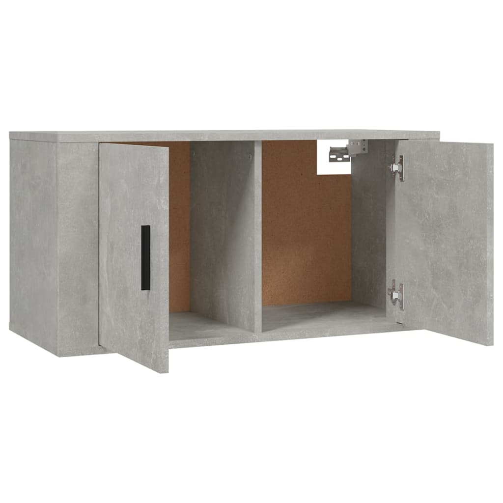 Zidni TV ormarići 3 kom siva boja betona 80x34,5x40 cm