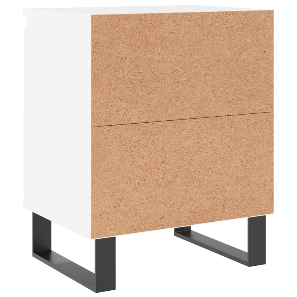 Noćni ormarići 2 kom bijeli 40 x 30 x 50 cm konstruirano drvo