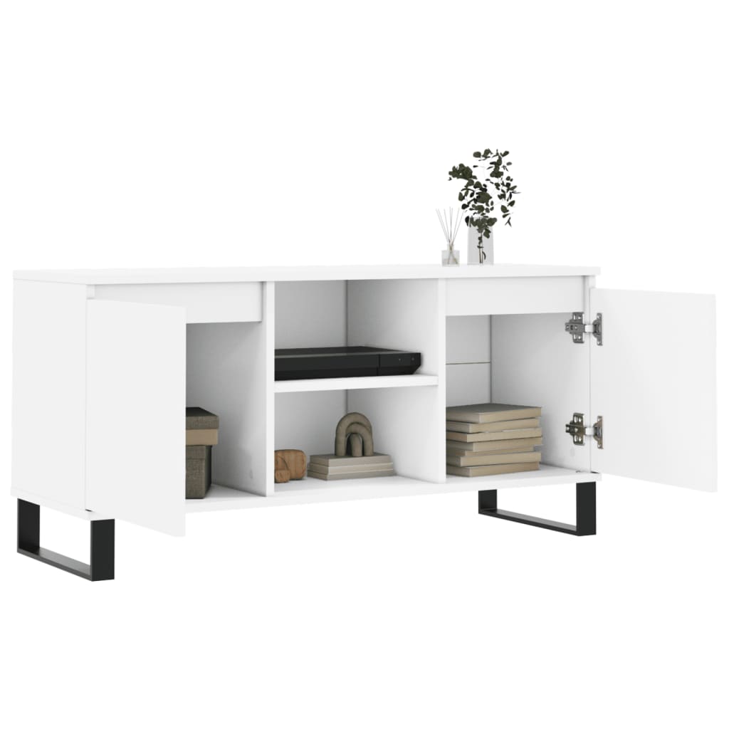 TV ormarić bijeli 104 x 35 x 50 cm od konstruiranog drva