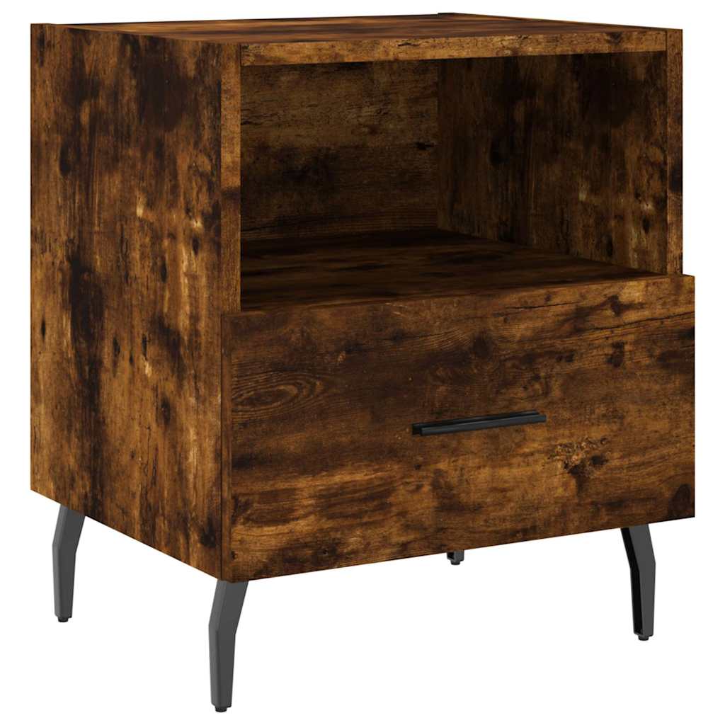 Noćni ormarići 2 kom boja hrasta 40x35x47,5cm konstruirano drvo Smeđa