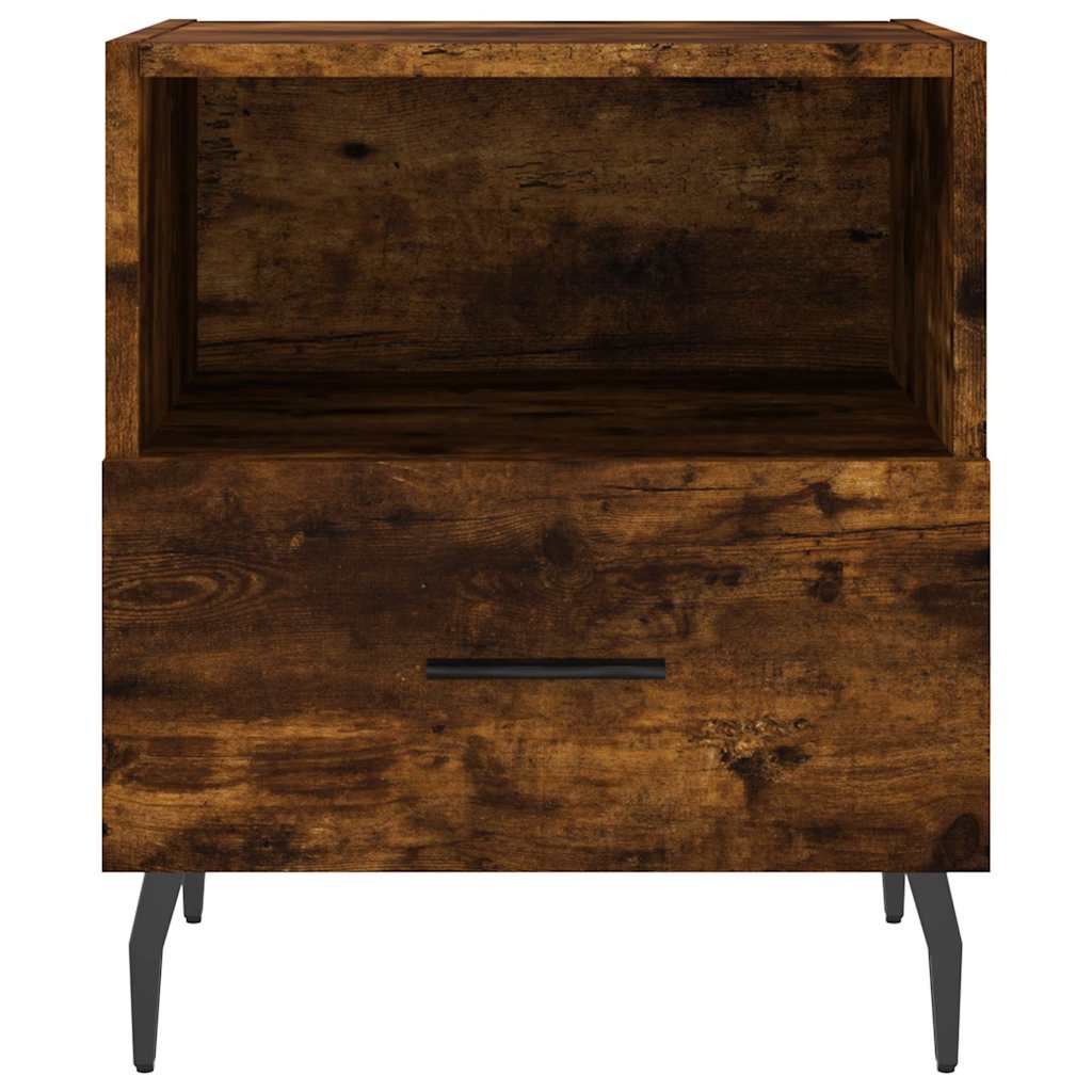 Noćni ormarići 2 kom boja hrasta 40x35x47,5cm konstruirano drvo Smeđa