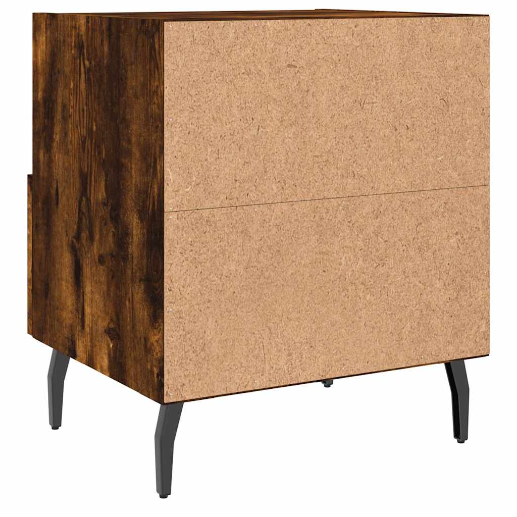 Noćni ormarići 2 kom boja hrasta 40x35x47,5cm konstruirano drvo Smeđa