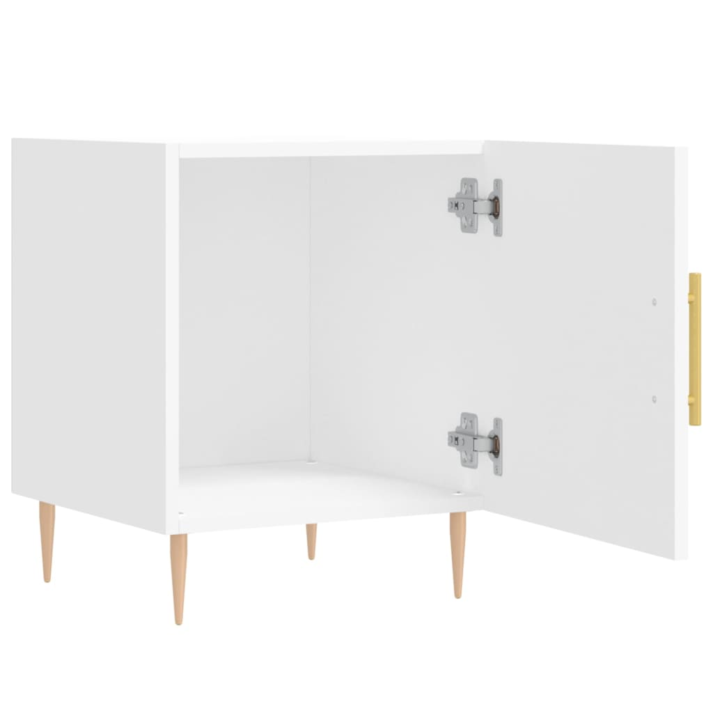 Noćni ormarići 2 kom bijeli 40 x 40 x 50 cm konstruirano drvo Bijela