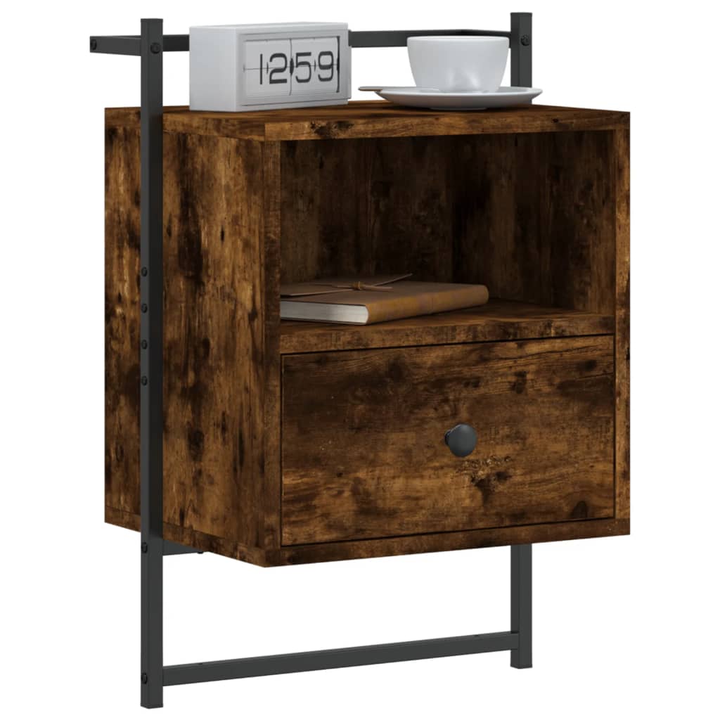 Noćni ormarići zidni 2 kom boja hrasta 40 x 30 x 61 cm drveni