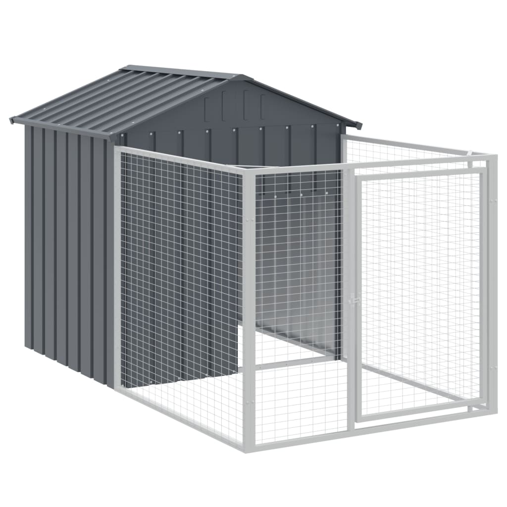 Kućica za pse s krovom antracit 117x813x123 cm pocinčani čelik