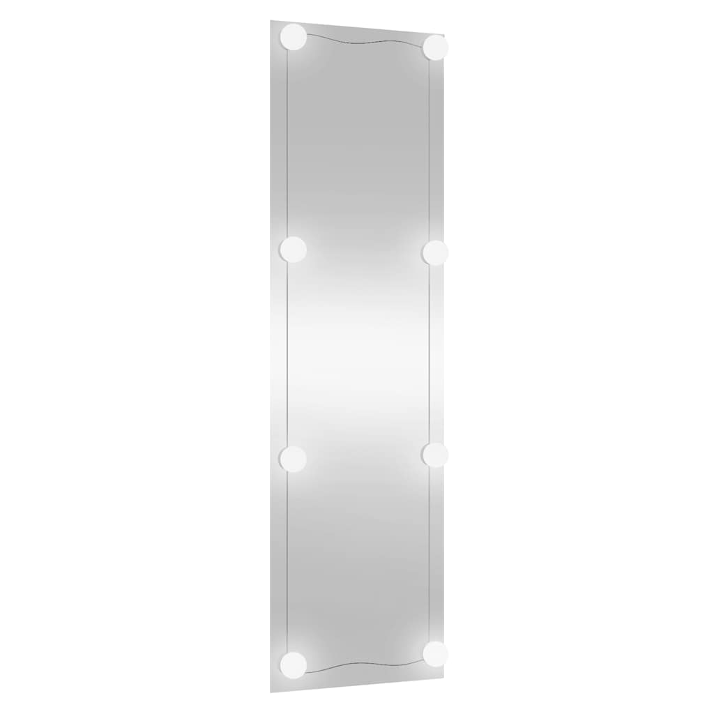 Zidno ogledalo s LED svjetlima 30 x 100 cm stakleno pravokutno