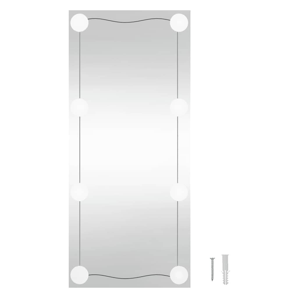 Zidno ogledalo s LED svjetlima 40 x 80 cm stakleno pravokutno