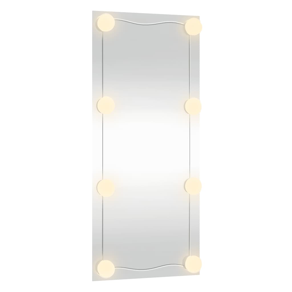 Zidno ogledalo s LED svjetlima 40 x 80 cm stakleno pravokutno