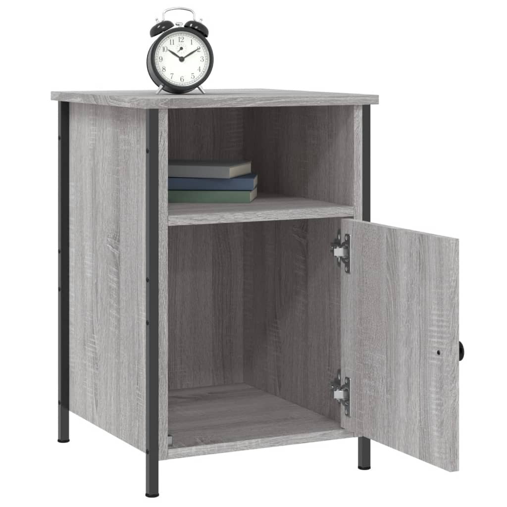 Noćni ormarići 2 kom boja hrasta 40x42x60 cm konstruirano drvo Siva