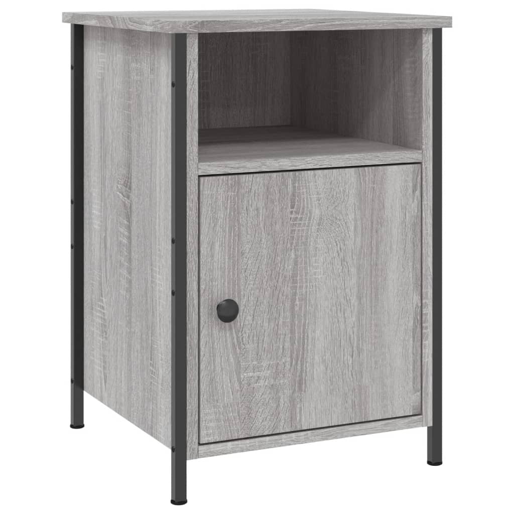 Noćni ormarići 2 kom boja hrasta 40x42x60 cm konstruirano drvo Siva
