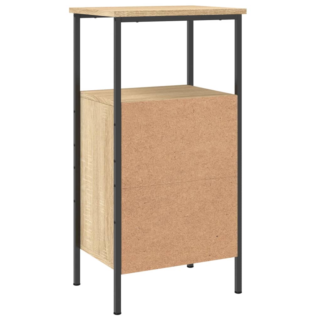 Noćni ormarići 2 kom boja hrasta 41x31x80 cm konstruirano drvo Smeđa