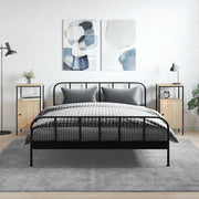 Noćni ormarići 2 kom boja hrasta 41x31x80 cm konstruirano drvo Smeđa