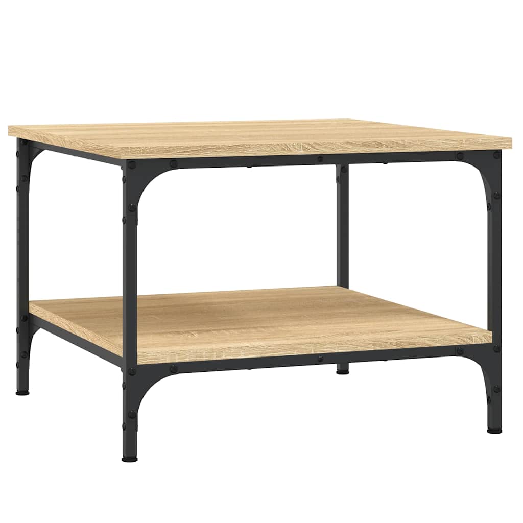 Stolić za kavu boja hrasta 55x55x40 cm konstruirano drvo Smeđa 55 x 55 x 40 cm