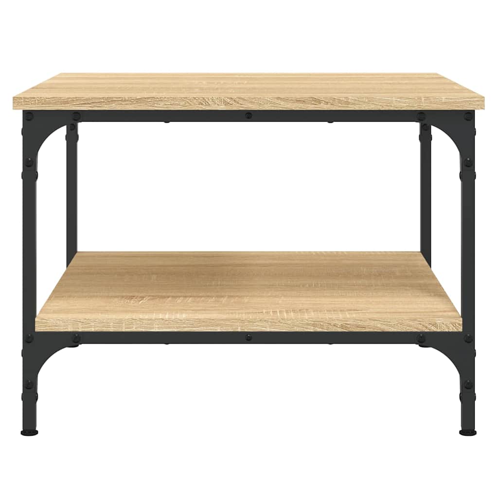 Stolić za kavu boja hrasta 55x55x40 cm konstruirano drvo Smeđa 55 x 55 x 40 cm