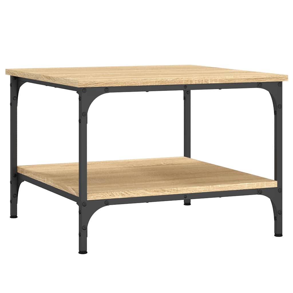 Stolić za kavu boja hrasta 55x55x40 cm konstruirano drvo Smeđa 55 x 55 x 40 cm