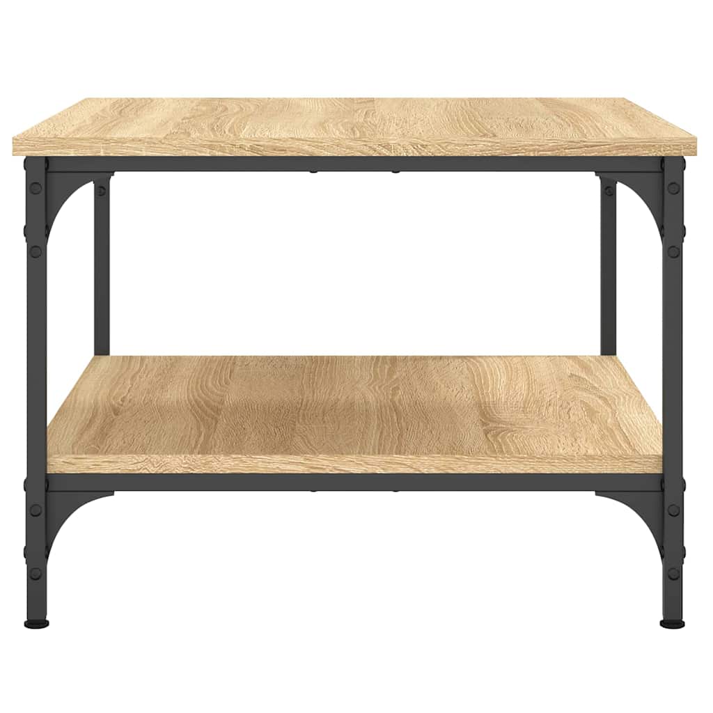 Stolić za kavu boja hrasta 55x55x40 cm konstruirano drvo Smeđa 55 x 55 x 40 cm
