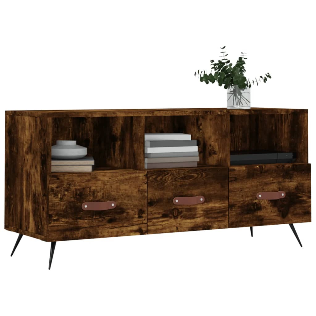 TV ormarić boja dimljenog hrasta 102x36x50 cm konstruirano drvo