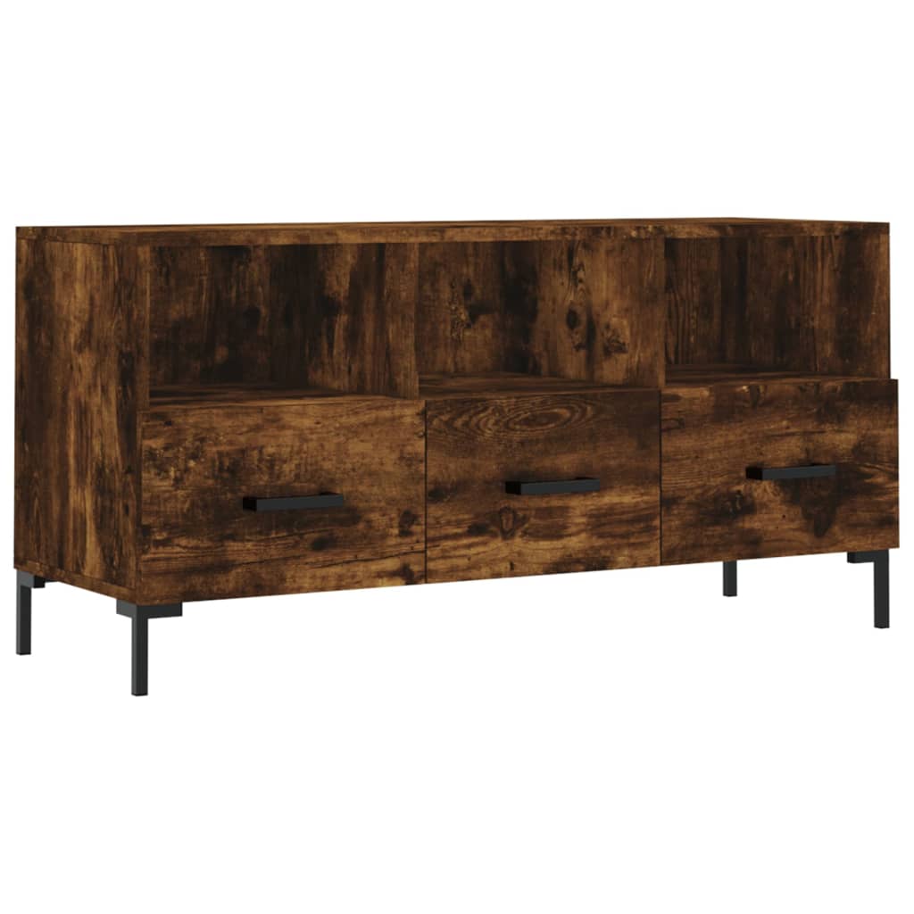 TV ormarić boja dimljenog hrasta 102x36x50 cm konstruirano drvo