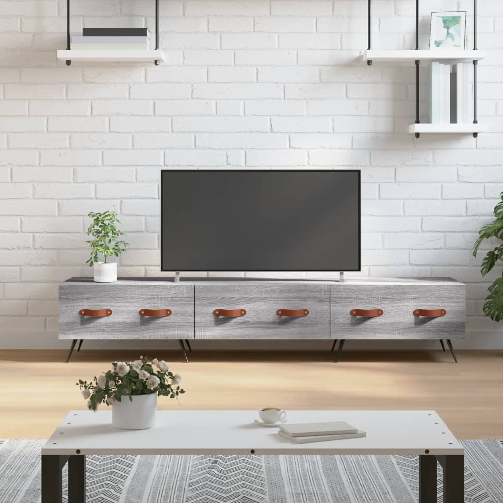 TV ormarić boja hrasta sonome 150x36x30 cm konstruirano drvo Siva