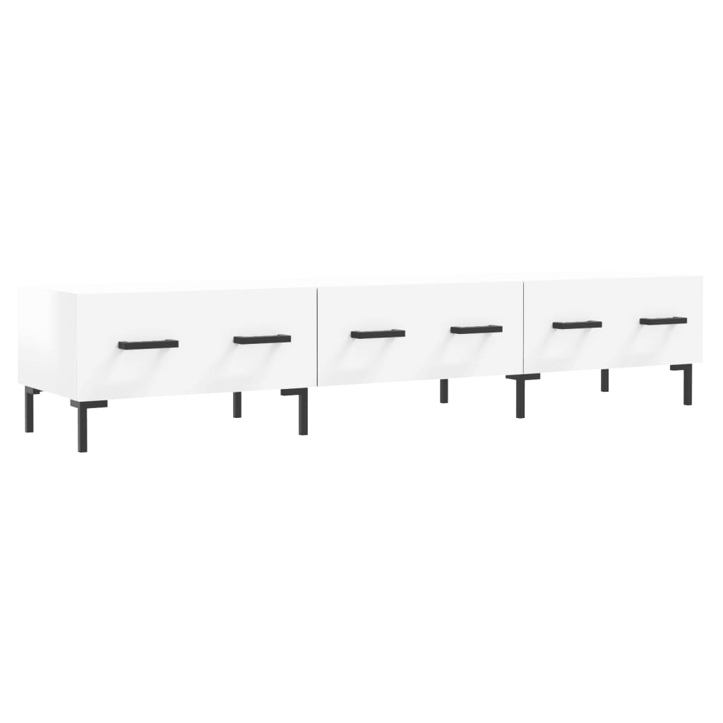 TV ormarić sjajni bijeli 150 x 36 x 30 cm od konstruiranog drva Bijela